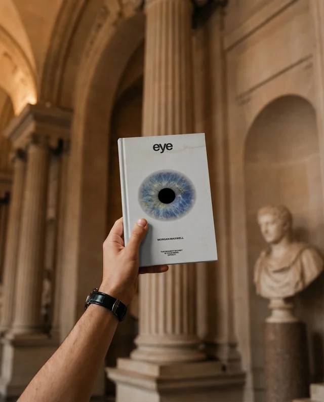 Elegant Mockup of a Person Holding a Blank Book