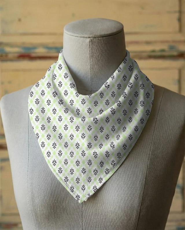 Elegant Mockup of a White Bandana on a Mannequin