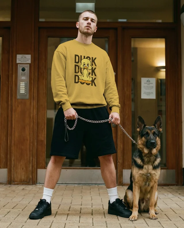 Stylish Mockup of a Young Man in a Sweatshirt