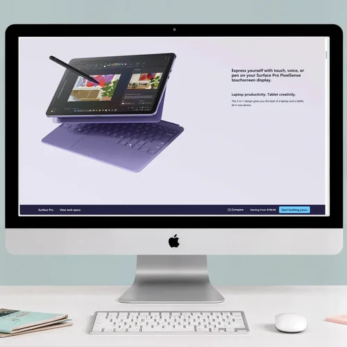 Sleek iMac Mockup for Modern Workspace Design