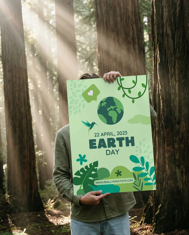 Serene Forest Mockup Poster for Creative Inspiration