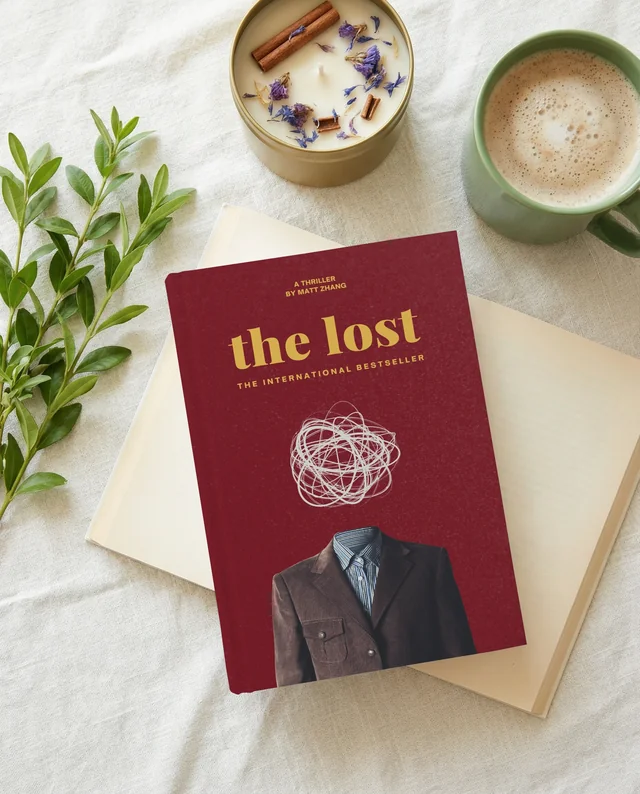 Cozy Book Mockup with Candle and Coffee