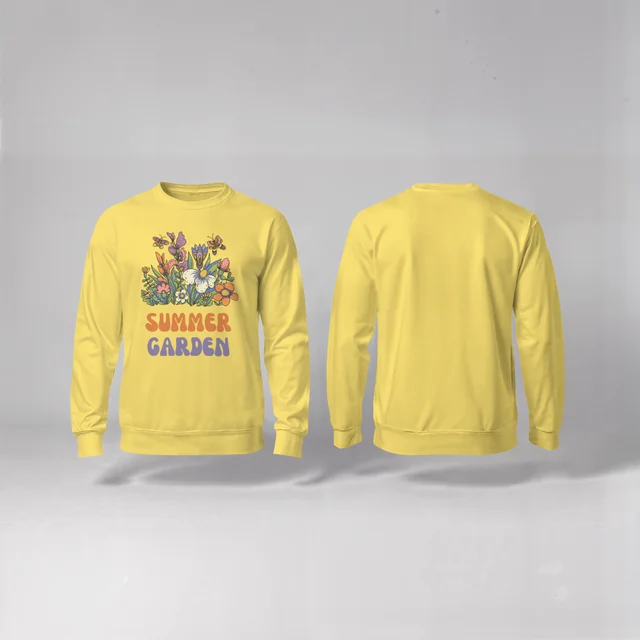 Stylish Mockup of a Classic White Sweatshirt