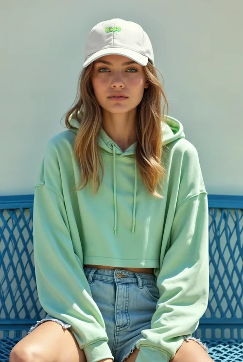 Mockup of a Casual Hat and Cap Style for Young Women