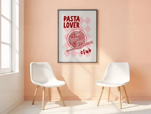 Serene Mockup Poster with Soft Peach Background Colors