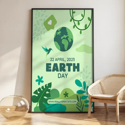 Serene Mockup with Elegant Poster in Soft Colors