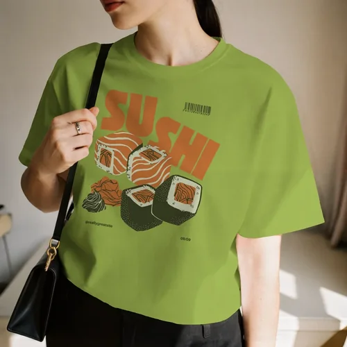 Stylish T-Shirt Mockup in Soft Indoor Lighting