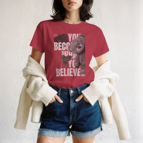 Stylish Mockup of a Confident Woman in a T-Shirt