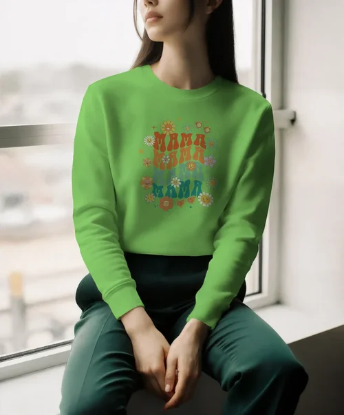 Cozy Sweatshirt Mockup of a Young Woman by a Window
