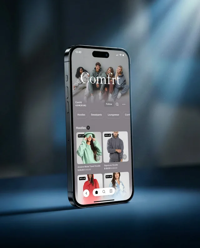 Hyper-Realistic iPhone Mockup with Sleek Design