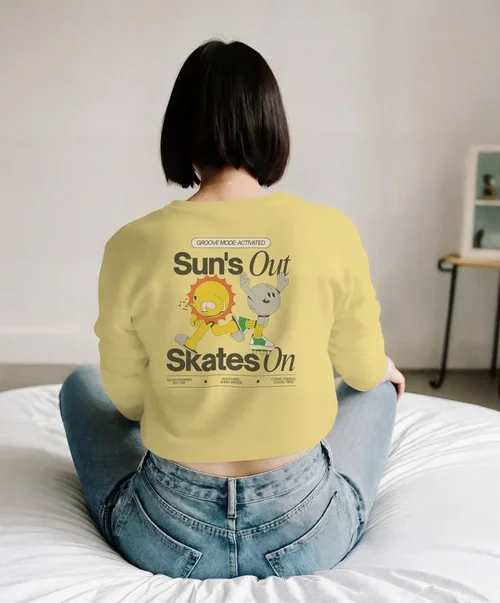 Cozy Sweatshirt Mockup of Young Woman in Serene Setting