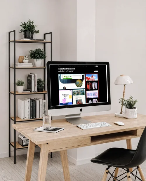 Modern iMac Mockup for a Stylish Home Office Setup