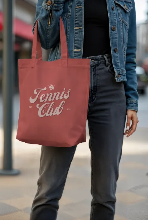 Stylish Mockup of a Tote Bag in Urban Setting