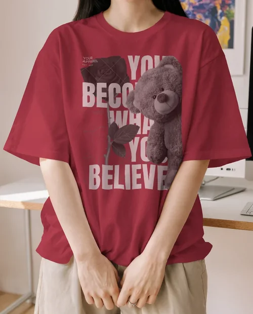 Stylish T-Shirt Mockup in a Modern Indoor Setting