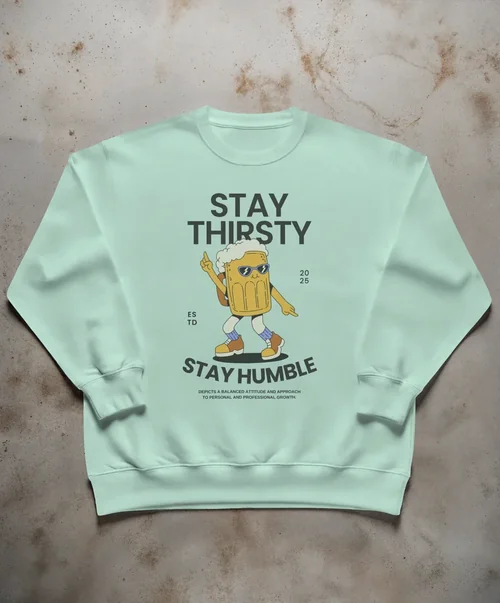 Oversized White Sweatshirt Mockup on Neutral Surface