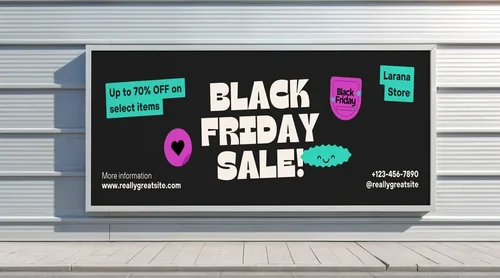 Minimalist Mockup of a Billboard in Urban Setting