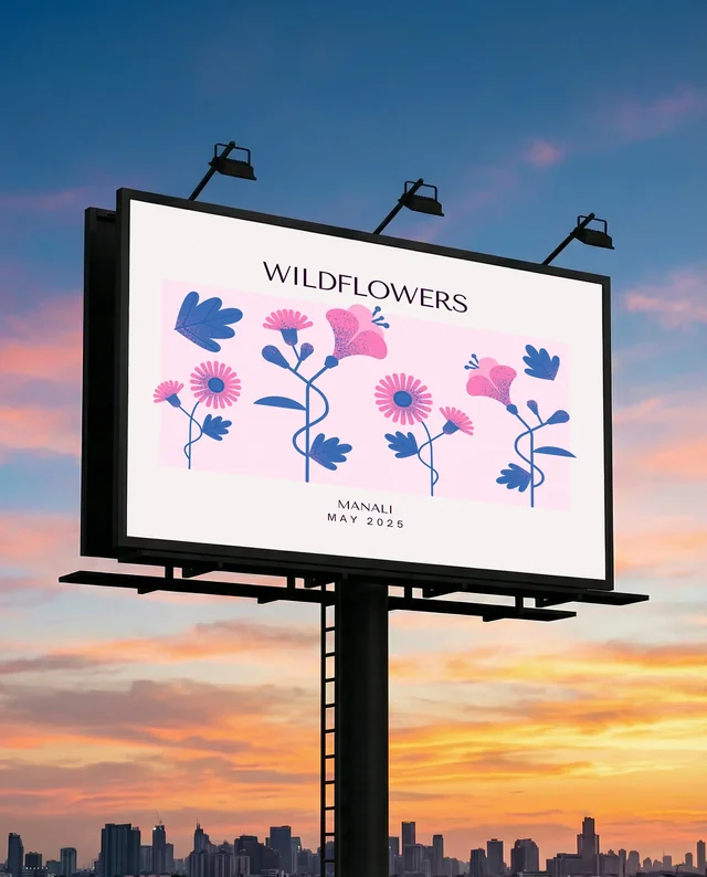 Stunning Billboard Mockup Against a Sunset Backdrop