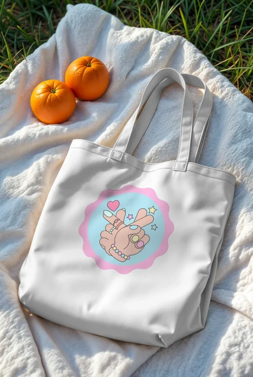 Minimalist Mockup of a Cotton Tote Bag in Nature