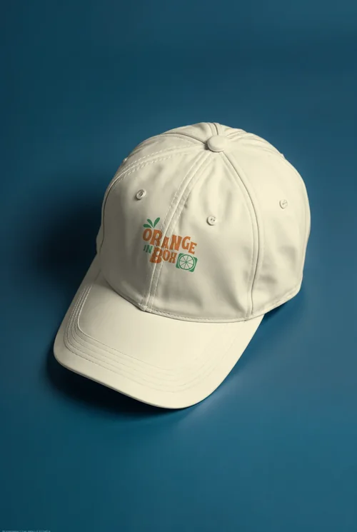 Minimalist Mockup of a Solid White Hat Cap Design