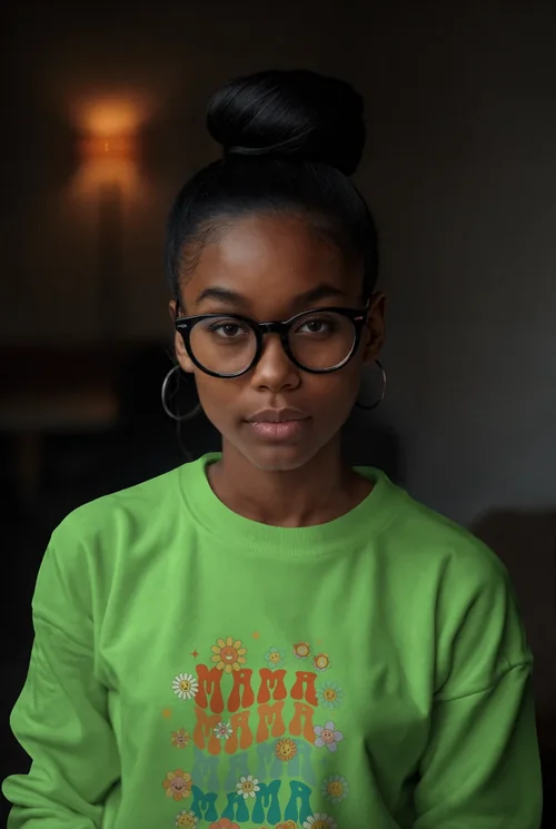 Stylish Mockup of a Young Woman in a Sweatshirt