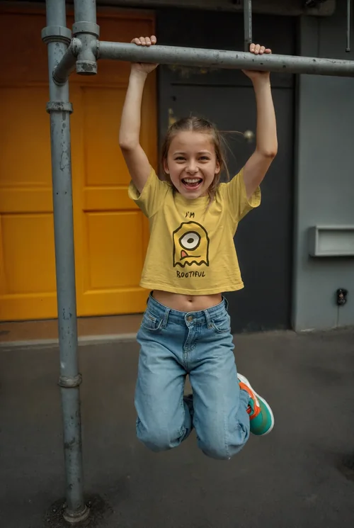Vibrant T-Shirt Mockup with Cheerful Background Colors