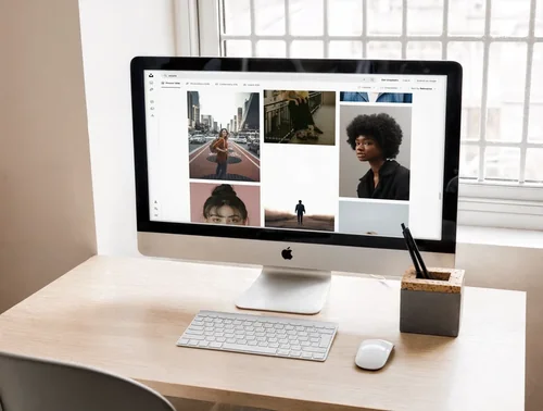 Minimalist iMac Mockup for Elegant Workspace Design