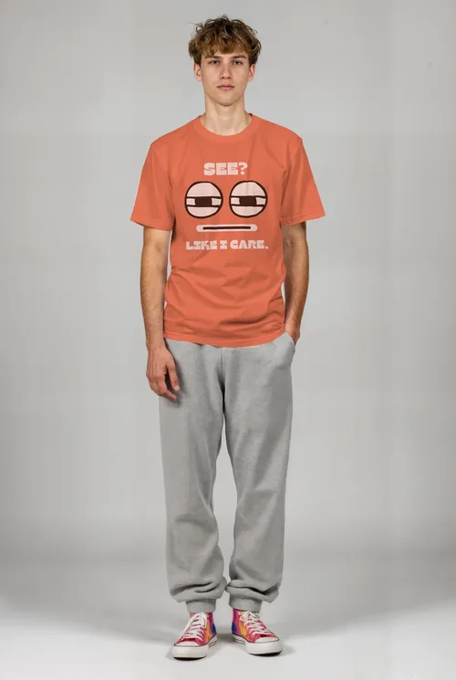 Stylish T-Shirt Mockup with Light Gray Background and Colors