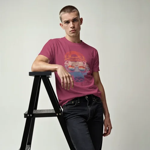 Minimalist T-Shirt Mockup with Soft Background Colors