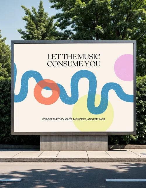 Mockup of a Minimalist Urban Billboard Design
