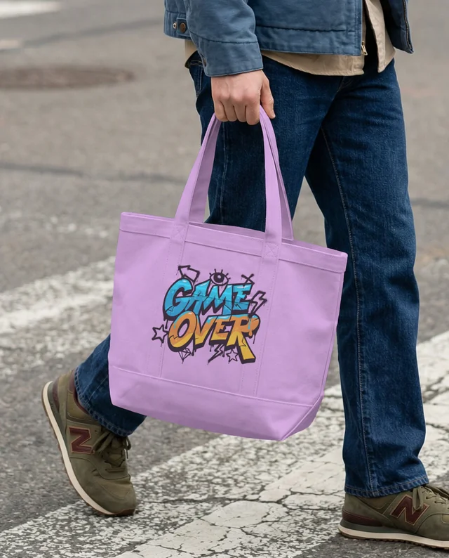 Stylish Mockup of a Tote Bag in Urban Setting