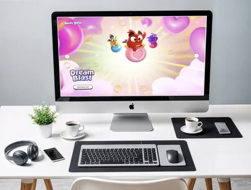 Modern iMac Mockup for Stylish Workspace Design