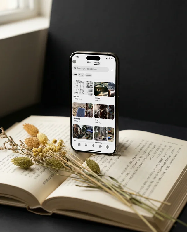 Minimalistic iPhone Mockup in Cozy Still Life Scene