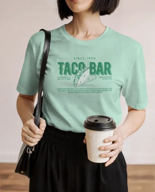 Stylish T-Shirt Mockup in Minimalistic Interior Space