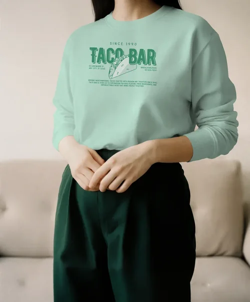 Cozy Sweatshirt Mockup in a Warm Indoor Setting
