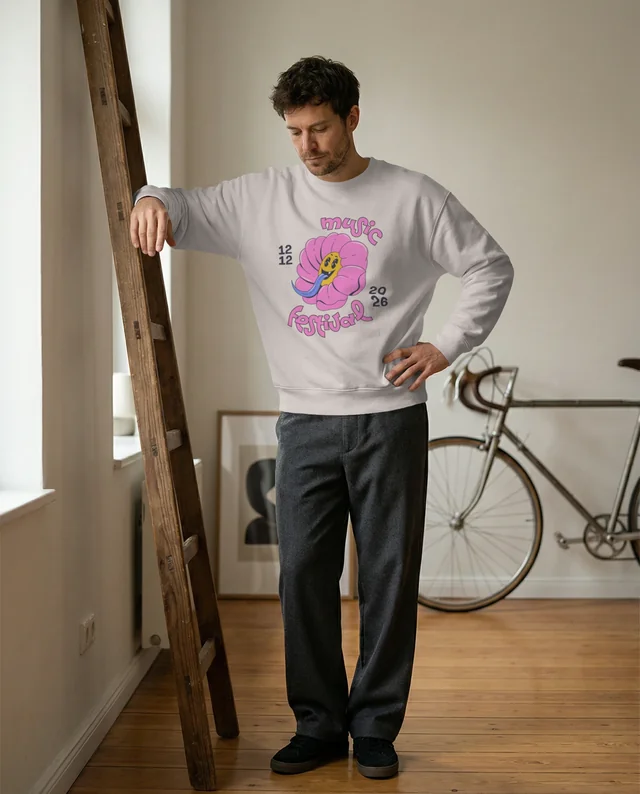 Stylish Mockup of a Casual Man in a Sweatshirt