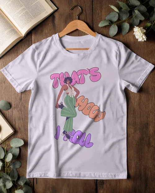 Elegant T-Shirt Mockup with Nature Elements