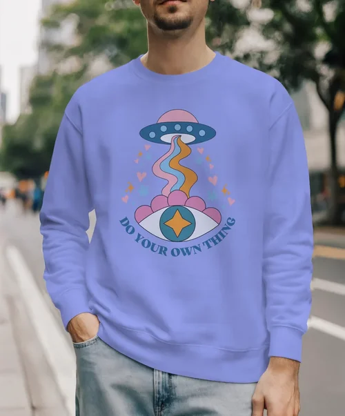 Casual Mockup of a Young Man in a Sweatshirt