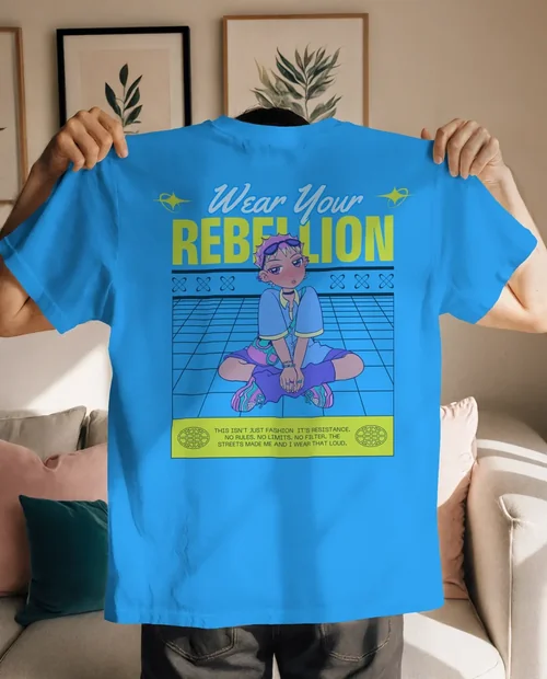 Cozy Living Room Mockup with T-Shirt Display