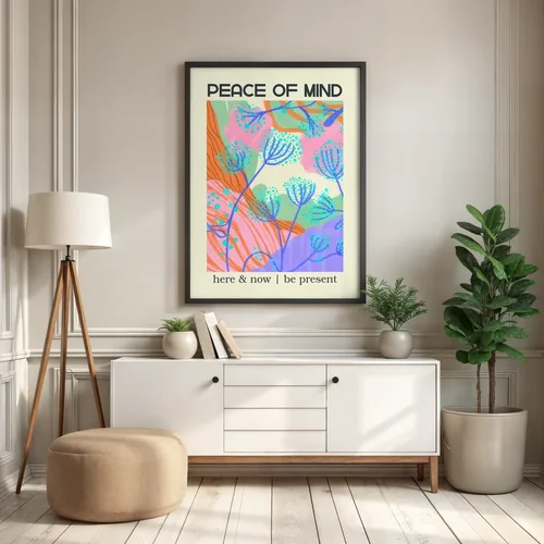 Modern Living Room Mockup with Cozy Beige and Green Colors