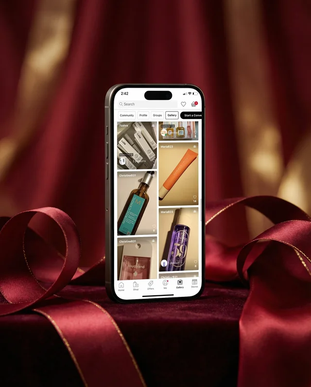 Elegant iPhone Mockup on Velvet with Satin Ribbons