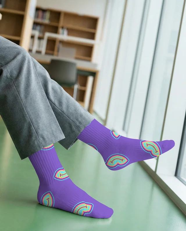 Relaxed Mockup of Stylish Socks on a Modern Floor