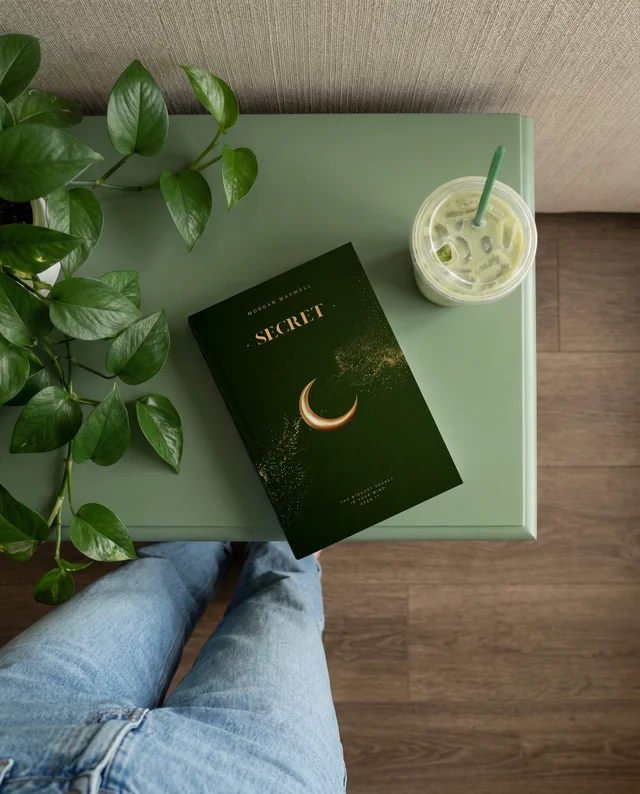 Cozy Mockup of a Book and Refreshing Green Tea