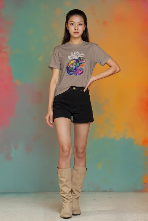 Vibrant Pastel Background Mockup for Stylish T-Shirt