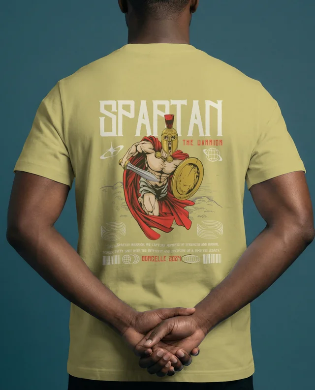 Elegant T-Shirt Mockup of Confident Athletic Individual