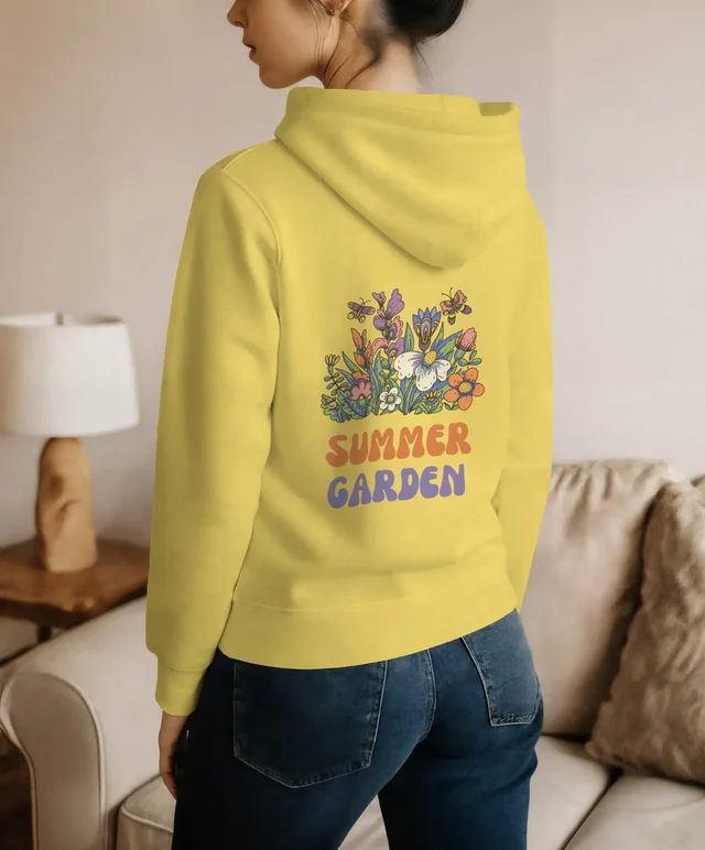 Cozy Hoodie Mockup for Relaxed Living Room Vibes