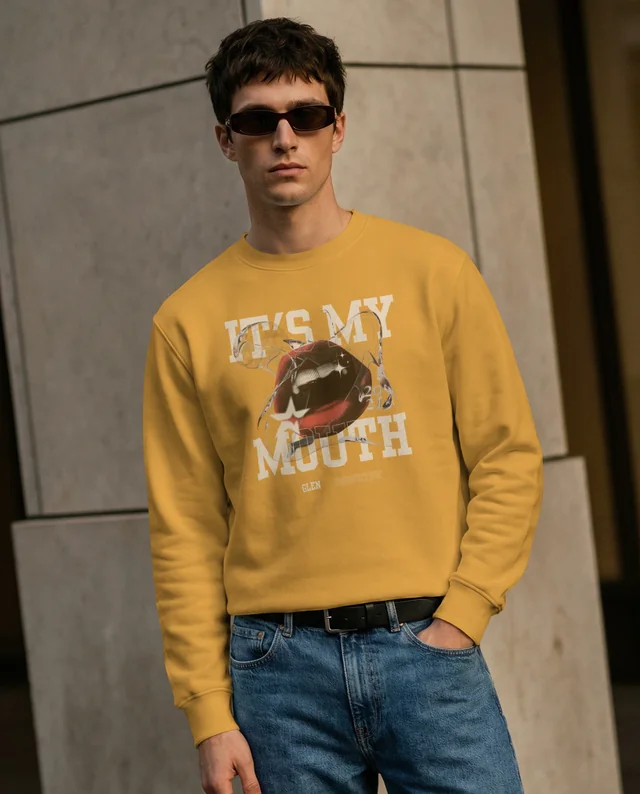 Stylish Mockup of a Young Male in a Sweatshirt