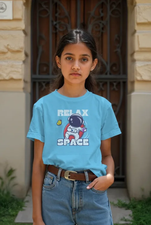 Mockup of T-Shirt Against Classic Stone Background Colors