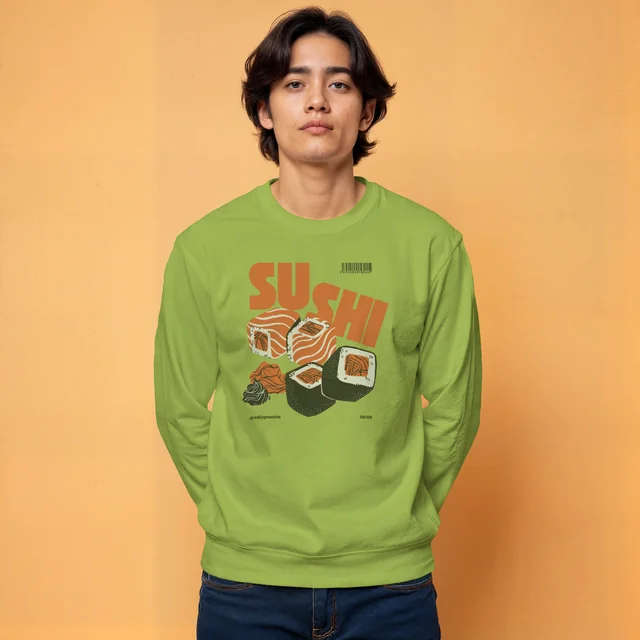 Stylish Sweatshirt Mockup of a Young Man
