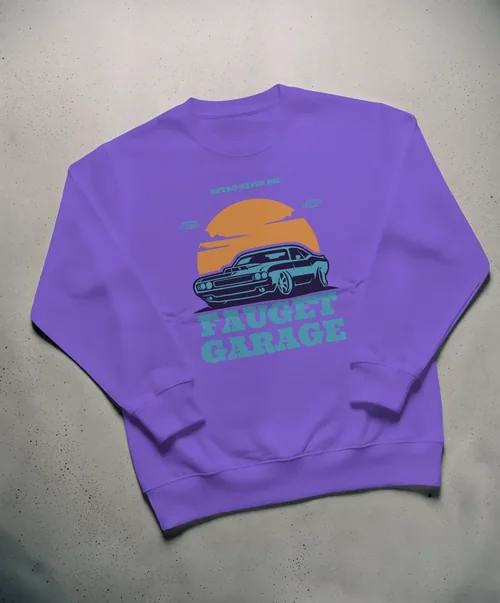 Stylish Mockup of a Relaxed Fit Sweatshirt