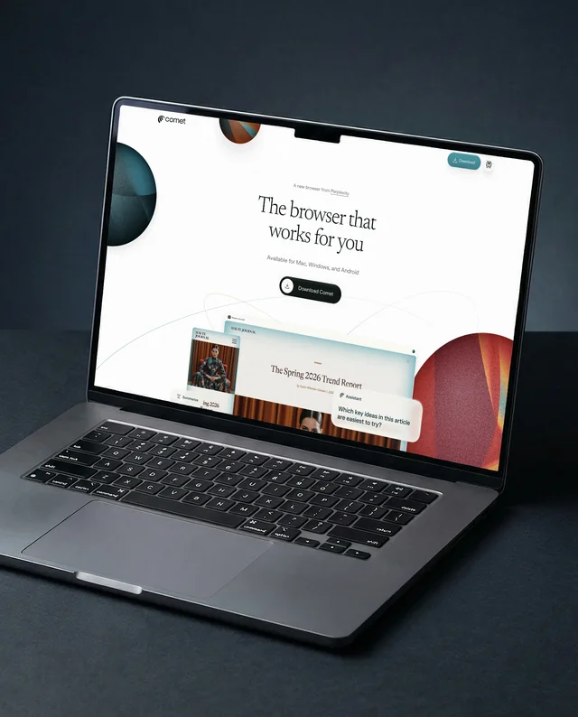 Modern MacBook Mockup on Dark Textured Surface